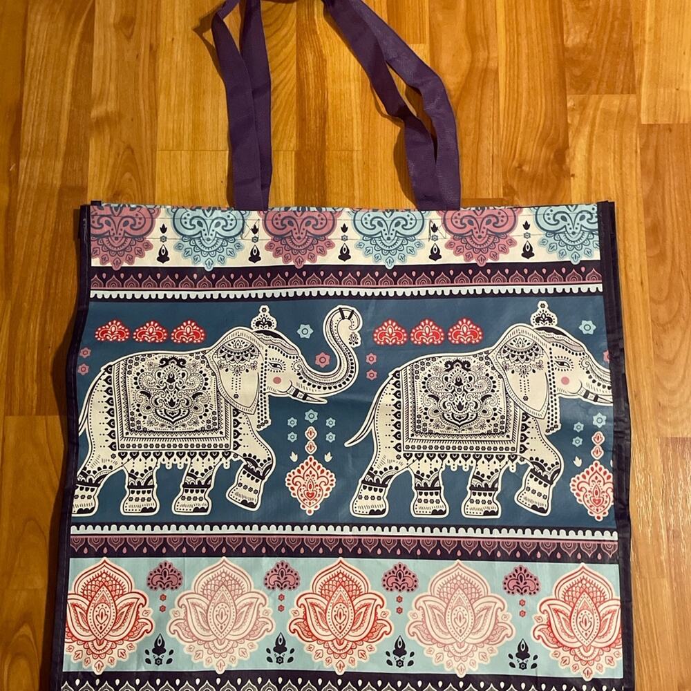Burlington Elephants Reusable‎ Tote Bag